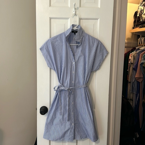 Theory Blue & White Striped Shirtdress size S - Picture 1 of 4